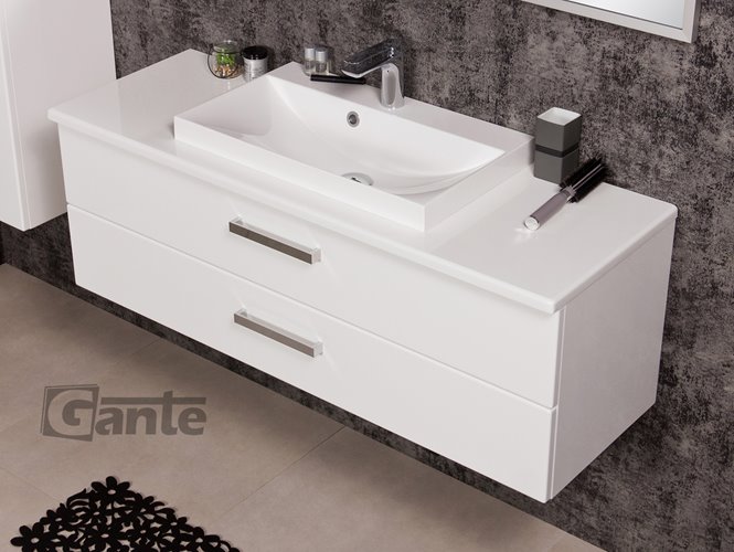 Szafka wisząca z umywalką nablatową 120 cm 39/S2 seria Fokus B