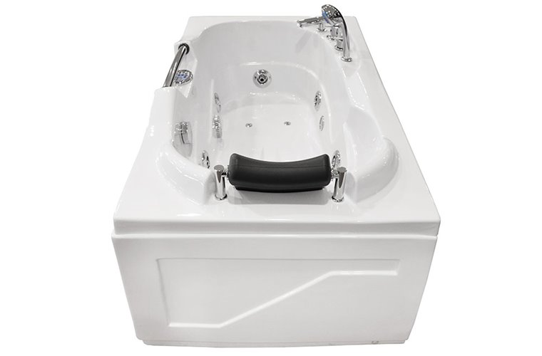 Wanna z hydromasażem prostokątna do rogu łazienki 150x83 cm MO-0204