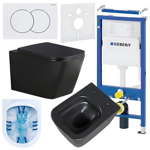 Zestaw podtynkowy stelaż GEBERIT DUOFIX + miska RAIN-MTB-RIM-03 + przycisk DELTA 01 biały