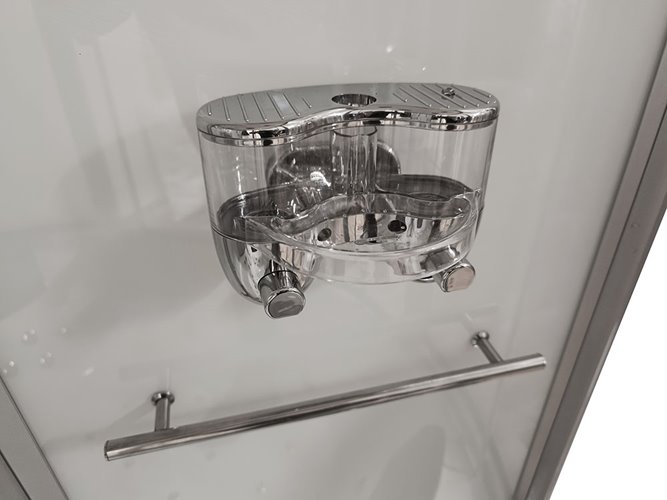 Duża kabino wanna Spa z hydromasażem białe ściany 150x150 cm MO-08150B