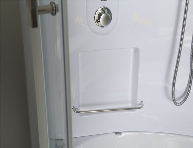 Duża wanno kabina Spa z hydromasażem + sauna parowa 155x155 cm MO-0543