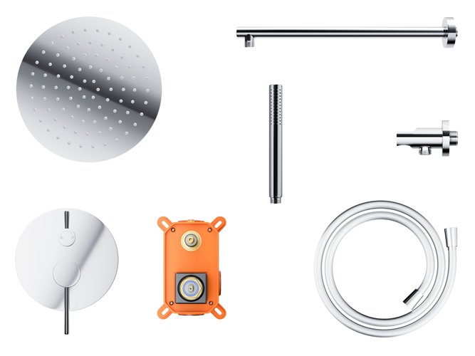 Podtynkowy zestaw prysznicowy kolor chrom Z03MCH Lugo Corsan