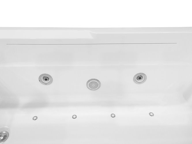 Narożna wanna z hydromasażem prostokątna konglomerat 170x78 cm MO-1802AB