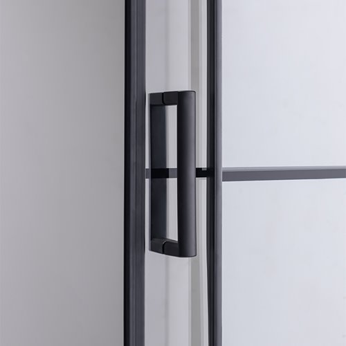 Kabina prysznicowa kwadratowa loftowy styl 80x80 czarne szprosy BL32A