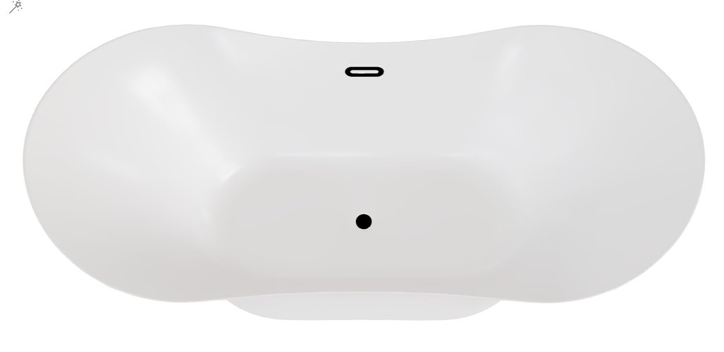 Wanna wolnostojąca 170 cm korek klik-klak czarny Amber Besco WAS-170-ABC