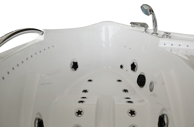 Wanna z hydromasażem narożna prawa 135x135 cm MUS-1085