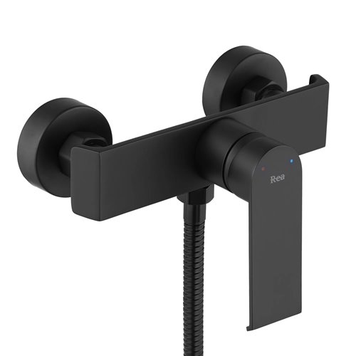 Czarna bateria prysznicowa Hass Rea Black