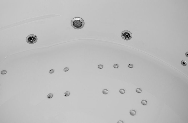 Wanna spa z hydromasażem narożna 150x150 cm MUE-0032A PRAWA