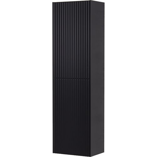 Słupek łazienkowy frezowany wiszący wysoki 155x45 Mirage kolor czarny mat