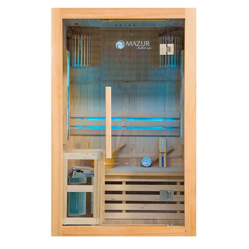 Sauna sucha fińska piec 3,5 KW Harvia BC35 + kamień solny 121X106X192CM MO-EA2S Mazur