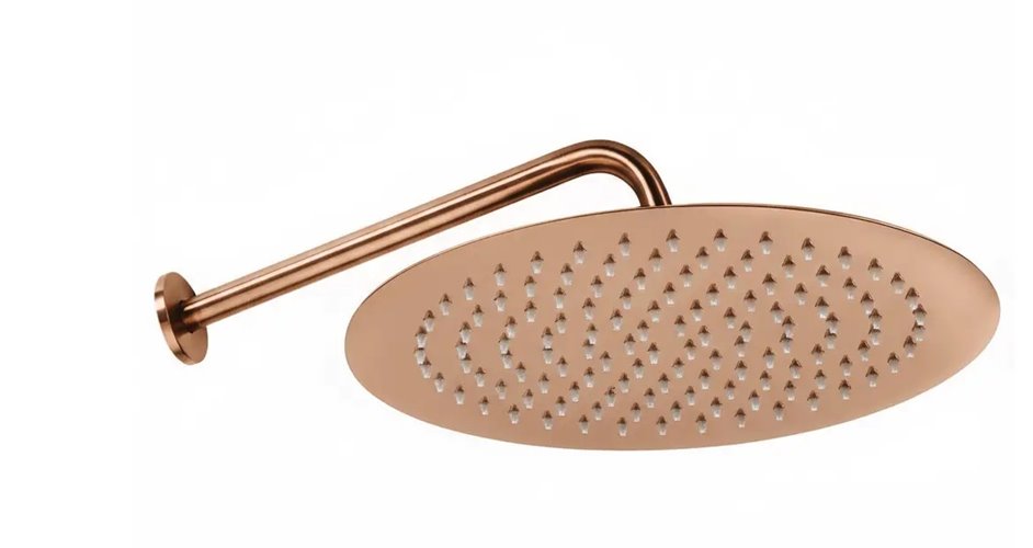 Miedź szczotkowana zestaw prysznicowy podtynkowy box Foss Clif Rea