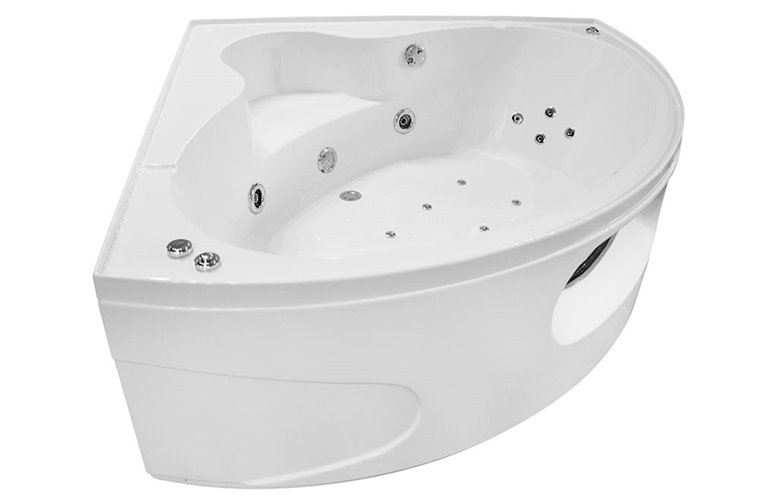 Duża wanno kabina Spa z hydromasażem + sauna parowa 155x155 cm MO-0543