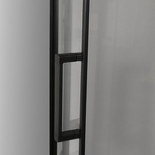 Kabina prysznicowa zabudowana z hydromasażem czarna 90x90 Wega Black Kerra