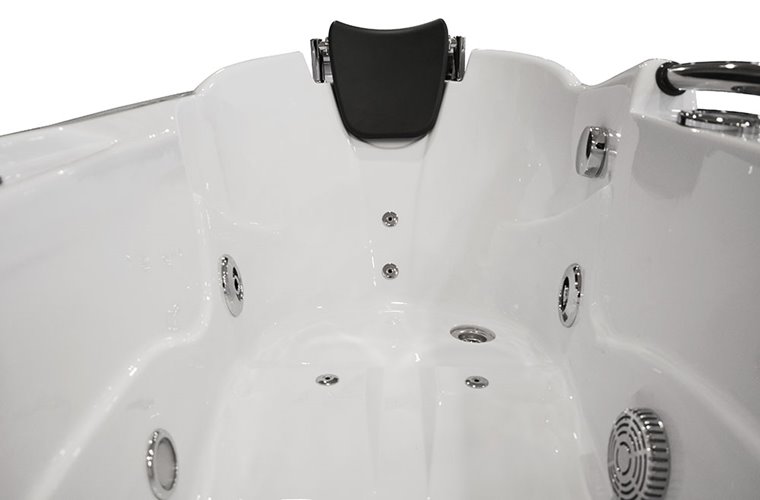 Wanna z hydromasażem prostokątna do rogu łazienki 150x83 cm MO-0204