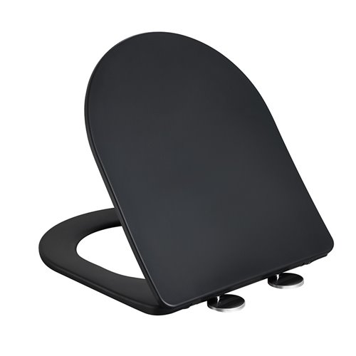 Czarna matowa  miska wc wisząca złoty rant Mizu Rimless 4.0 MIZU-MTB-GL-RIM-03 Hydrosan