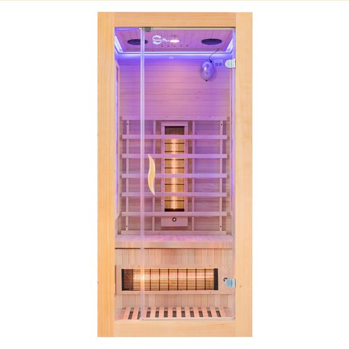 Sauna na podczerwień jednoosobowa + kamienie solne 90X90X190CM MO-EA1RS Infrared Mazur