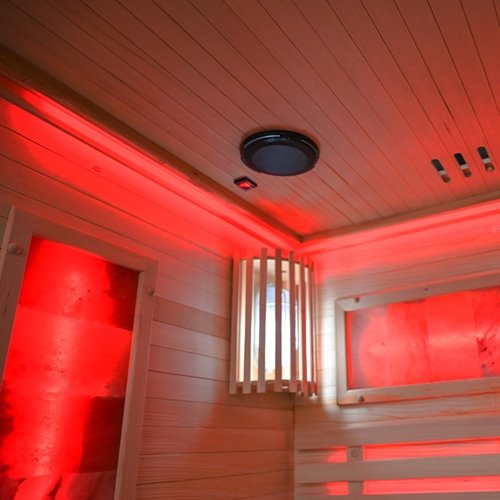 Sauna fińska 2 osobowa wysokotemperaturowa 3,5KW piec Harvia 120x120 cm FORSA1-BL zdjęcie 24