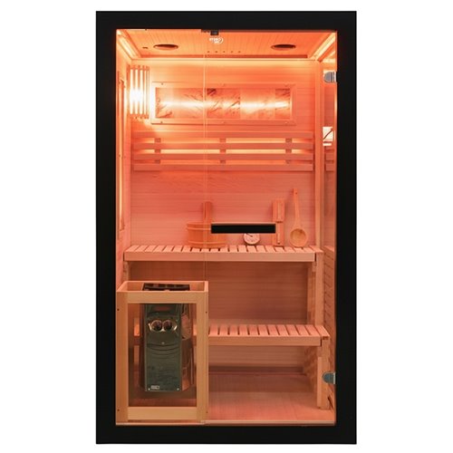Sauna fińska 2 osobowa wysokotemperaturowa 3,5KW piec Harvia 120x120 cm FORSA1-BL zdjęcie 25