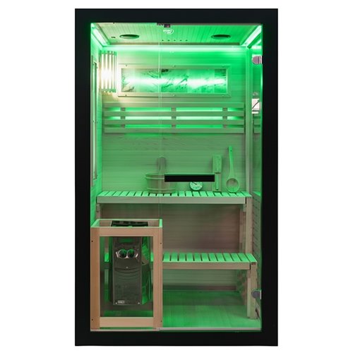 Sauna fińska 2 osobowa wysokotemperaturowa 3,5KW piec Harvia 120x120 cm FORSA1-BL zdjęcie 26