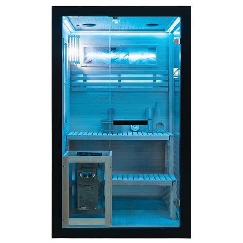 Sauna fińska 2 osobowa wysokotemperaturowa 3,5KW piec Harvia 120x120 cm FORSA1-BL zdjęcie 28