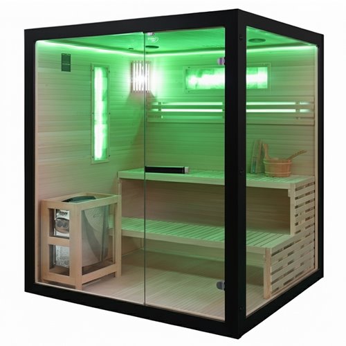 Sauna domowa z oświetleniem LED