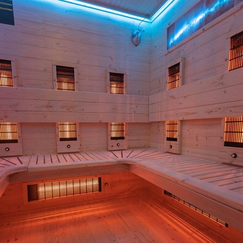 Sauna na podczerwień infrared do domu sucha 5-osobowa 180x150 cm Tromso-4 230V zdjęcie 23