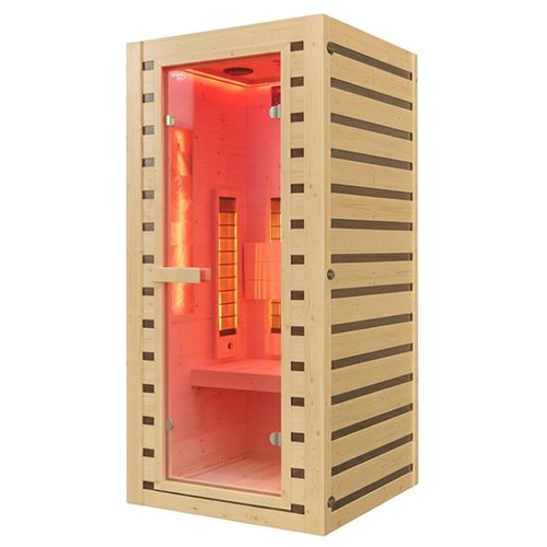 Sauna na podczerwień infrared sucha 2-osobowa 90x90 cm Tromso-1 230V zdjęcie 15