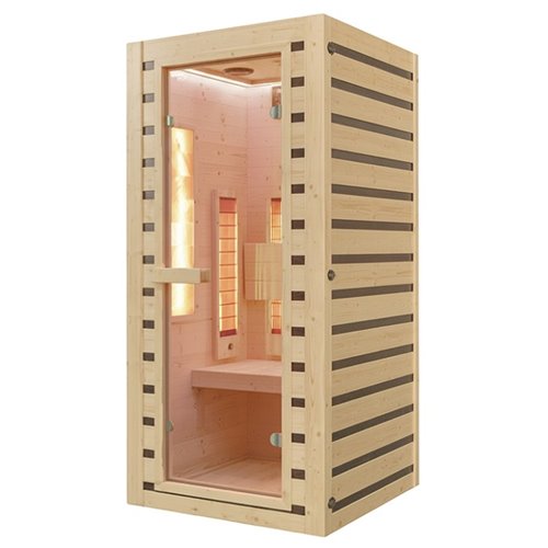 Sauna na podczerwień infrared sucha 2-osobowa 90x90 cm Tromso-1 230V zdjęcie 19