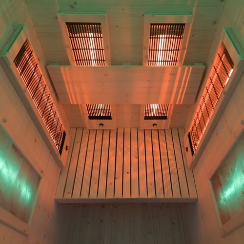 Sauna na podczerwień infrared sucha 2-osobowa 90x90 cm Tromso-1 230V zdjęcie 22