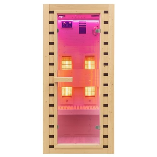 Sauna na podczerwień infrared sucha 2-osobowa 90x90 cm Tromso-1 230V zdjęcie 25