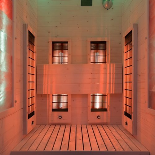 Sauna na podczerwień infrared sucha 2-osobowa 90x90 cm Tromso-1 230V zdjęcie 26