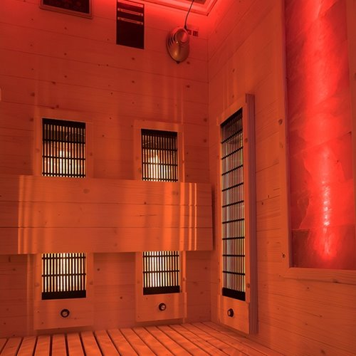 Sauna na podczerwień infrared sucha 2-osobowa 90x90 cm Tromso-1 230V zdjęcie 28