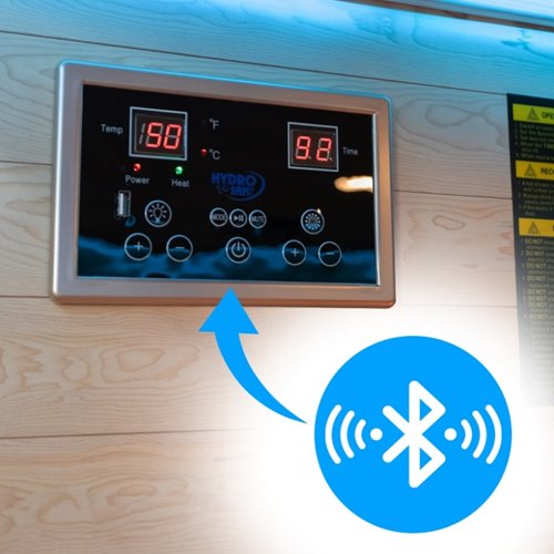 Sauna na podczerwień infrared sucha 3-osobowa 120x105 cm Tromso-2 230V zdjęcie 13