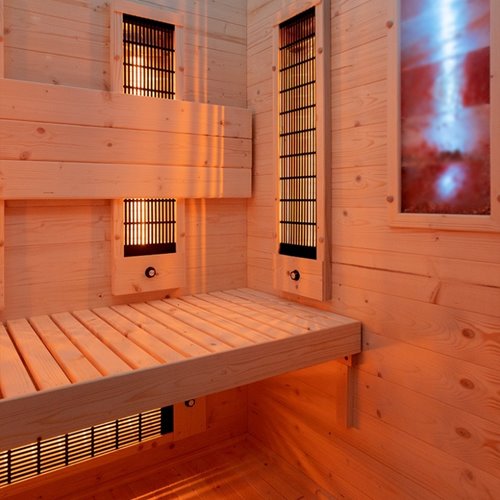 Sauna na podczerwień infrared sucha 3-osobowa 120x105 cm Tromso-2 230V zdjęcie 22