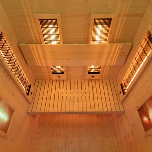 Sauna na podczerwień infrared sucha 3-osobowa 120x105 cm Tromso-2 230V zdjęcie 23