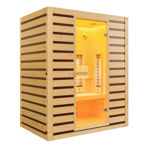 Duża sauna domowa z promiennikami