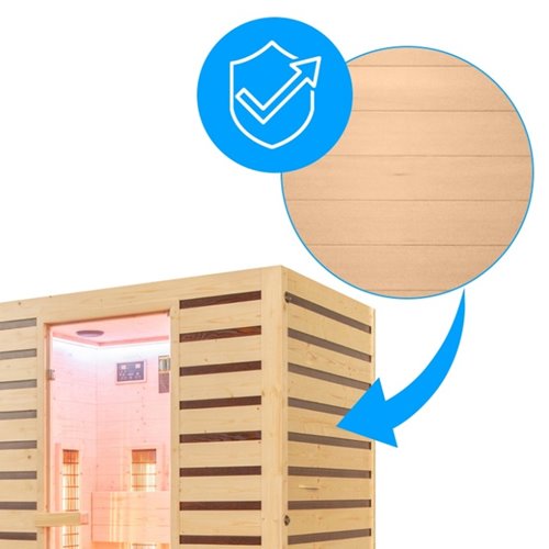 Sauna na podczerwień infrared sucha 4-osobowa 153x110 cm Tromso-3 230V zdjęcie 8