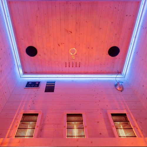 Sauna na podczerwień infrared sucha 4-osobowa 153x110 cm Tromso-3 230V zdjęcie 15