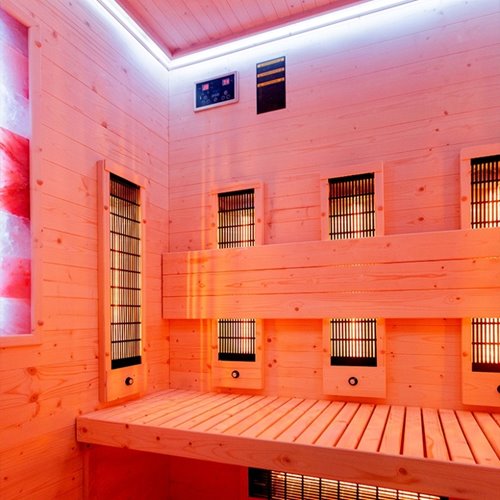 Sauna na podczerwień infrared sucha 4-osobowa 153x110 cm Tromso-3 230V zdjęcie 22