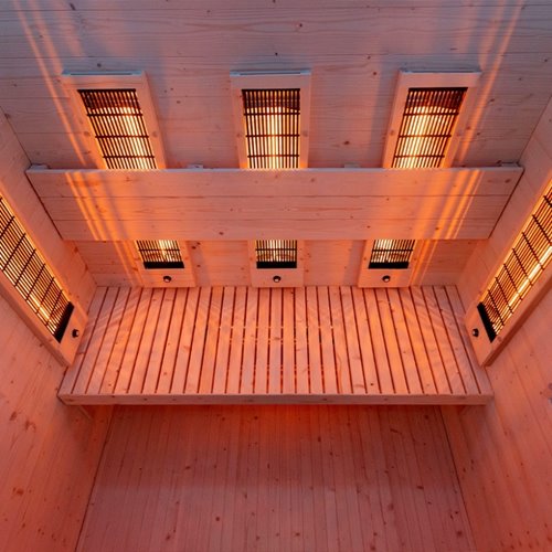 Sauna na podczerwień infrared sucha 4-osobowa 153x110 cm Tromso-3 230V zdjęcie 23