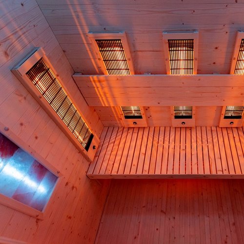 Sauna na podczerwień infrared sucha 4-osobowa 153x110 cm Tromso-3 230V zdjęcie 26