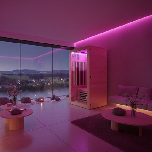 Sauna na podczerwień sucha 2-osobowa 90x90 cm ALTA1-CRB Infrared zdjęcie 8