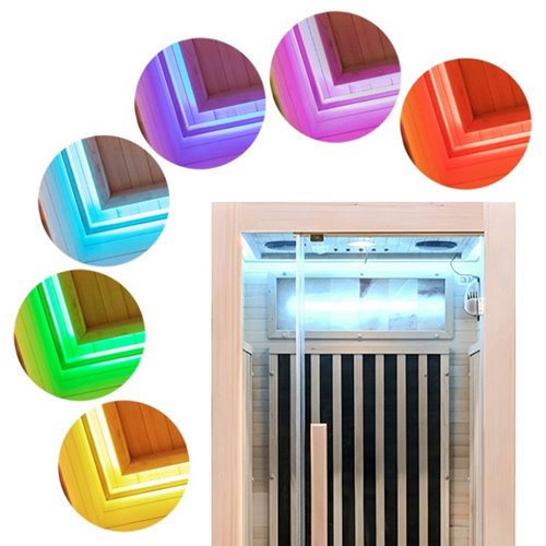 Sauna domowa z oświetleniem LED