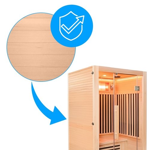Sauna na podczerwień sucha 3-osobowa 120x105 cm ALTA2-CRB Infrared zdjęcie 13