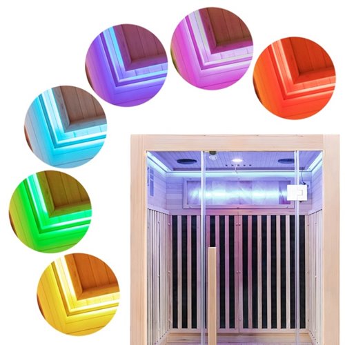 Sauna na podczerwień sucha 3-osobowa 120x105 cm ALTA2-CRB Infrared zdjęcie 17