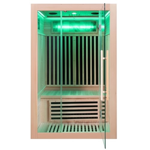 Sauna na podczerwień sucha 3-osobowa 120x105 cm ALTA2-CRB Infrared zdjęcie 22