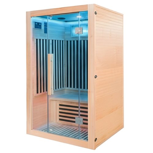 Sauna na podczerwień sucha 3-osobowa 120x105 cm ALTA2-CRB Infrared zdjęcie 24