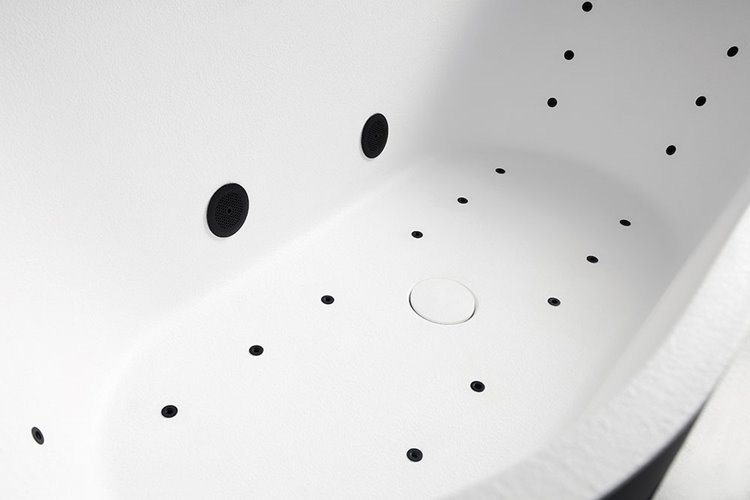 Wanna wolnostojąca przyścienna z hydromasażem 170x85 cm MUE-005W