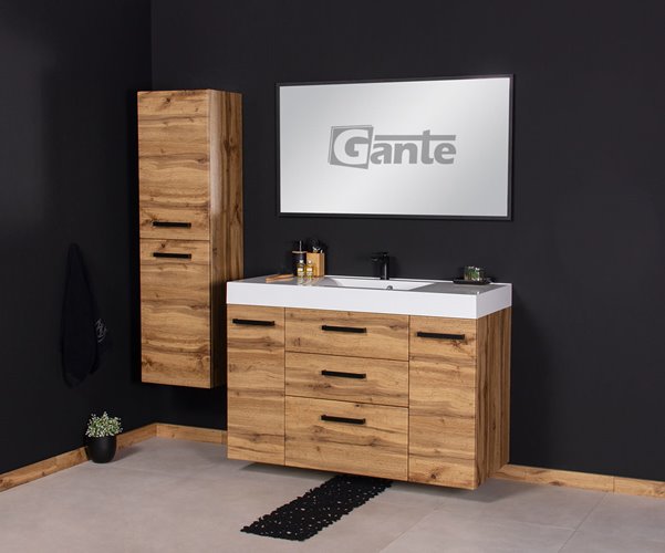 Szafka wisząca z umywalką 120 cm kolor dąb naturalny 50/3C seria Fokus Loft Gante