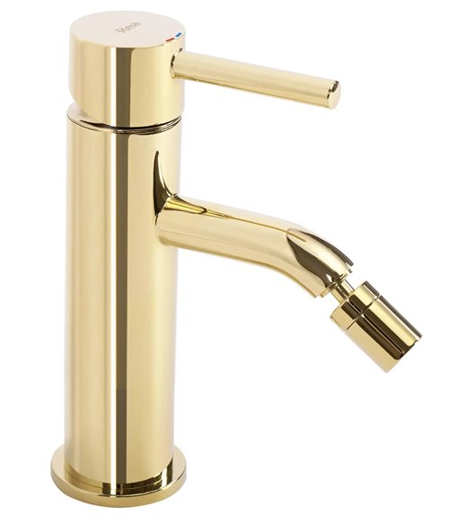 Złoty połysk bateria bidetowa Lungo Rea